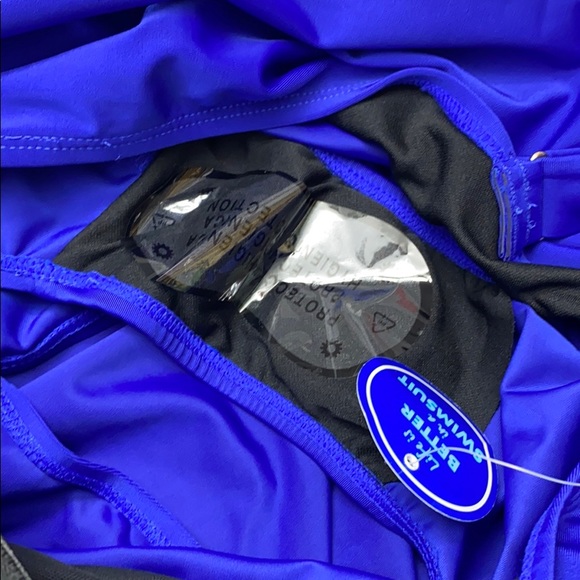 Swimsuits For All Plus Royal Blue Swim Dress - Picture 11 of 12